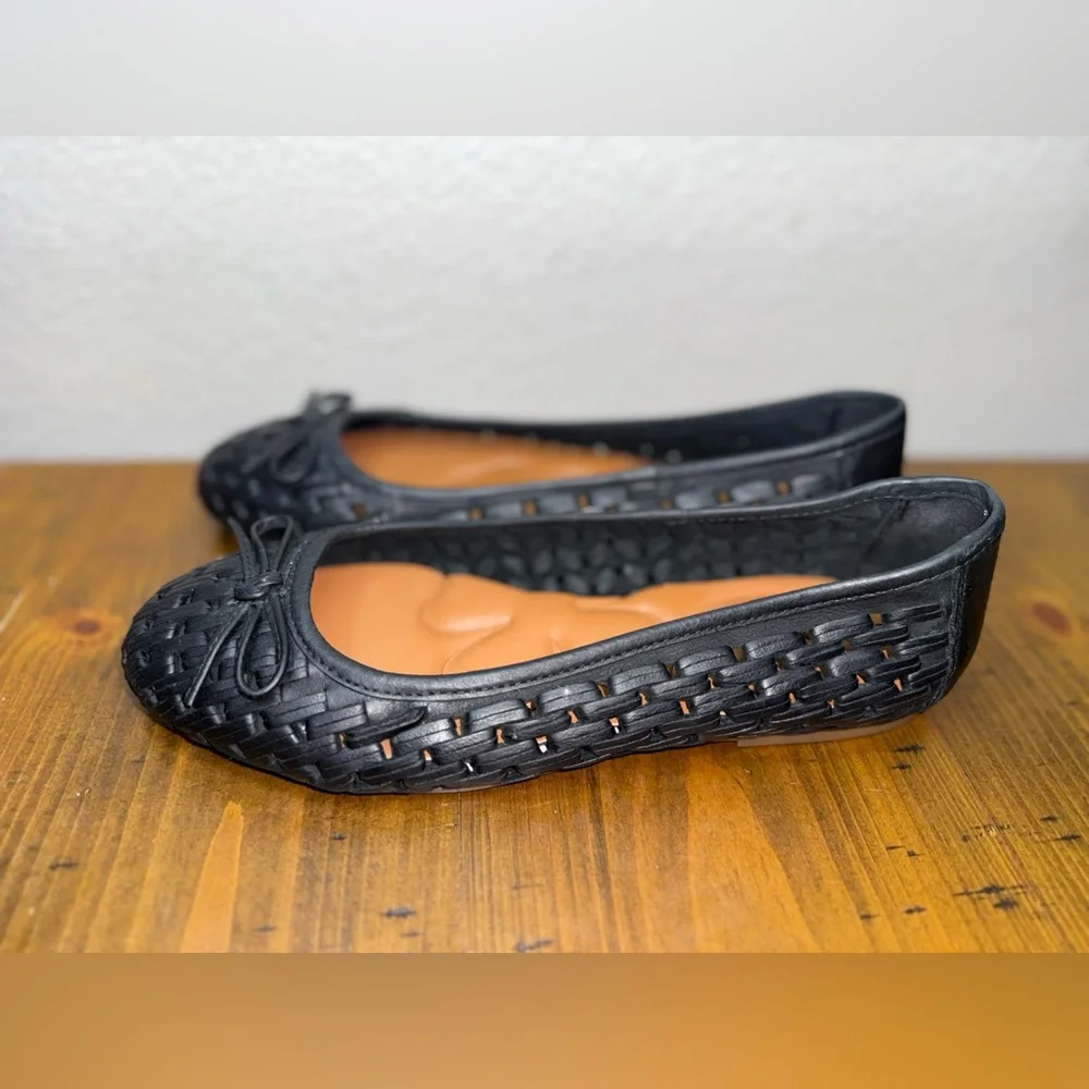 Lucky Brand Woven Leather Ballet Flats Boho Chic‎ Soft Girl Minimalist- 7.5